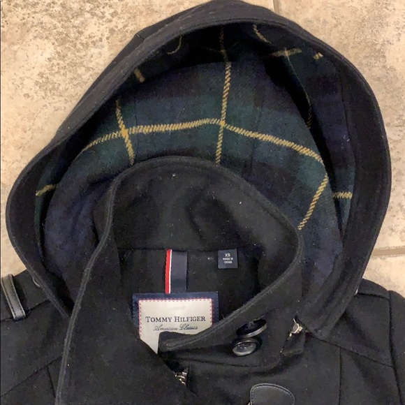 Tommy Hilfiger Wool Blend Coat Black XS - Picture 3 of 8